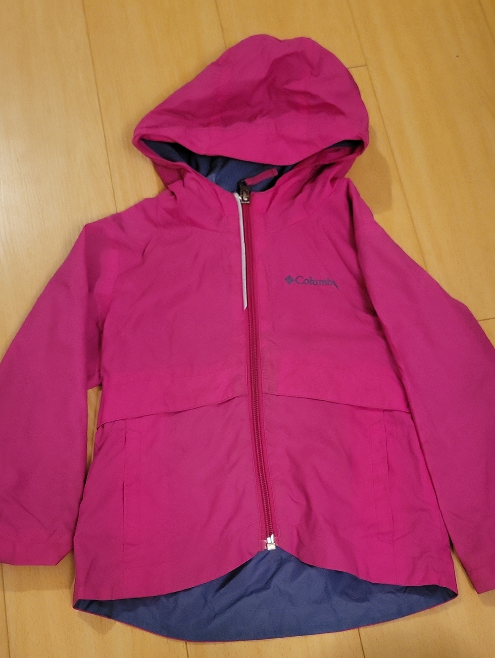 Columbia Kids Fuchsia Hooded Rain Jacket